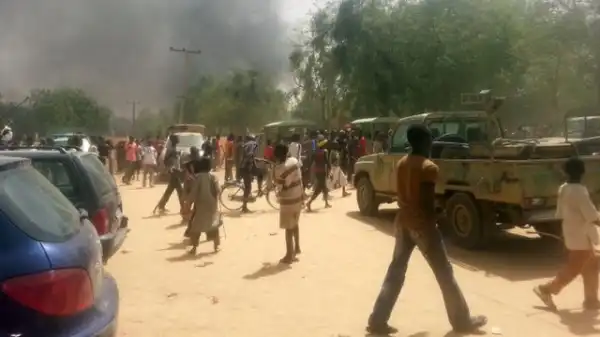 Female Boko Haram Members Hit Military Checkpoint In Maiduguri This Morning
